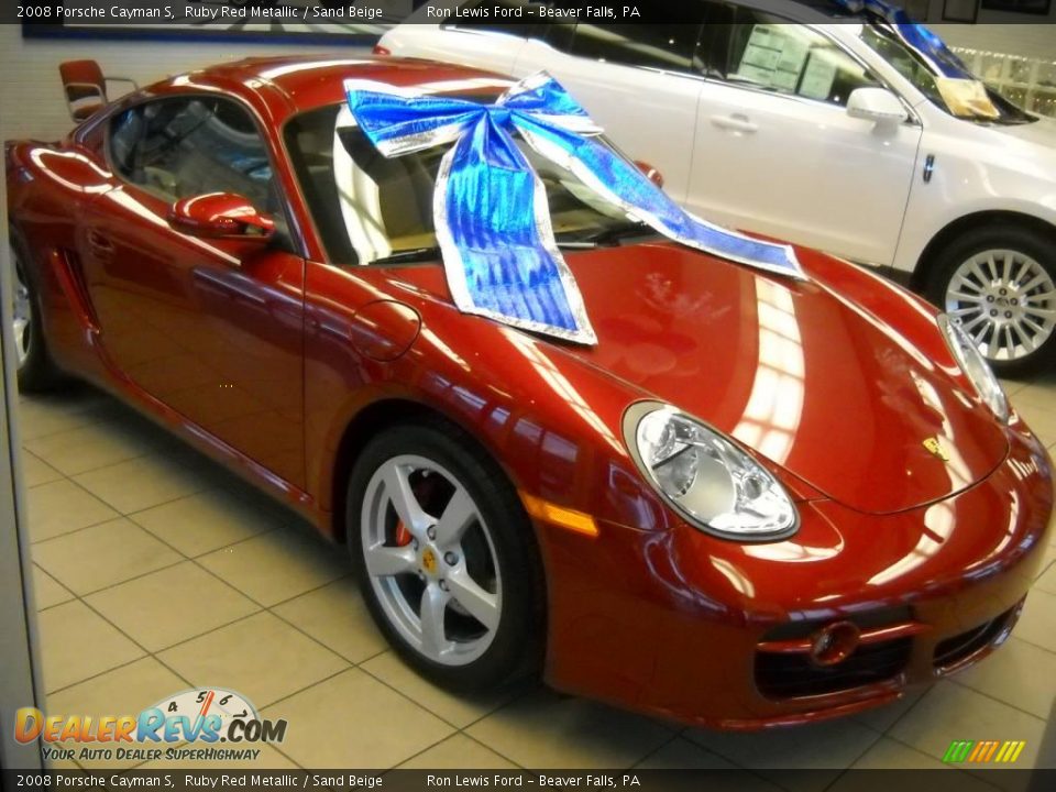 2008 Porsche Cayman S Ruby Red Metallic / Sand Beige Photo #4