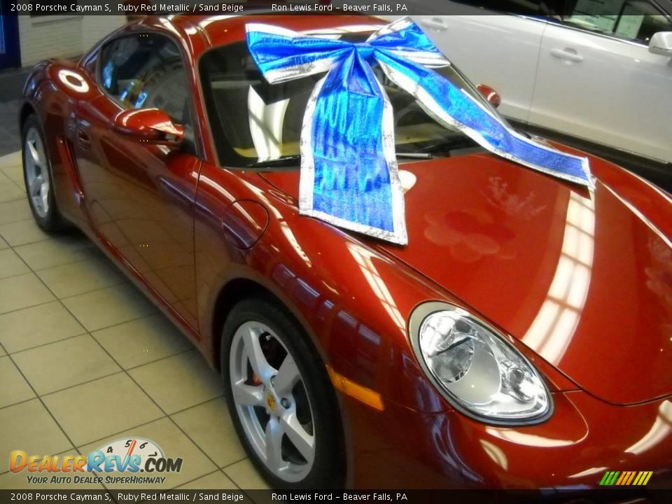 2008 Porsche Cayman S Ruby Red Metallic / Sand Beige Photo #5