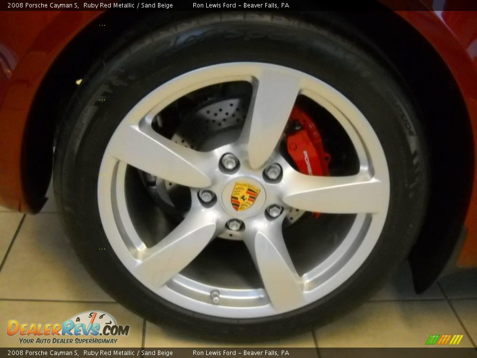 2008 Porsche Cayman S Ruby Red Metallic / Sand Beige Photo #7