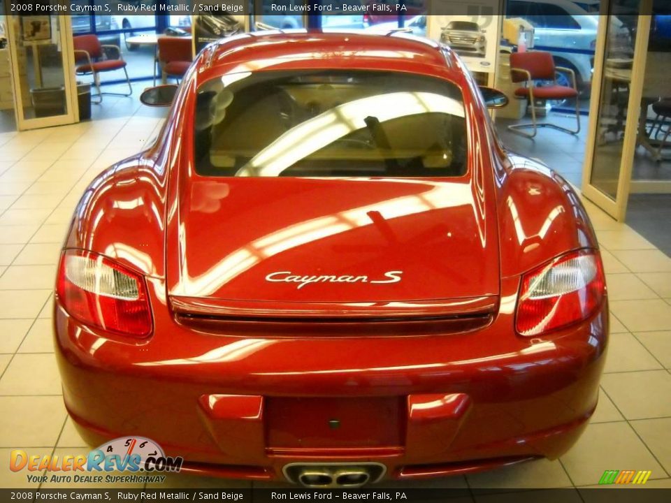 2008 Porsche Cayman S Ruby Red Metallic / Sand Beige Photo #8