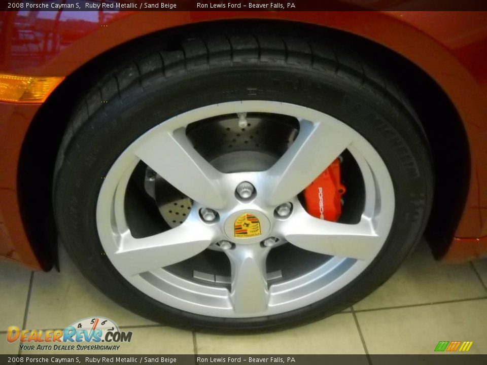 2008 Porsche Cayman S Ruby Red Metallic / Sand Beige Photo #10