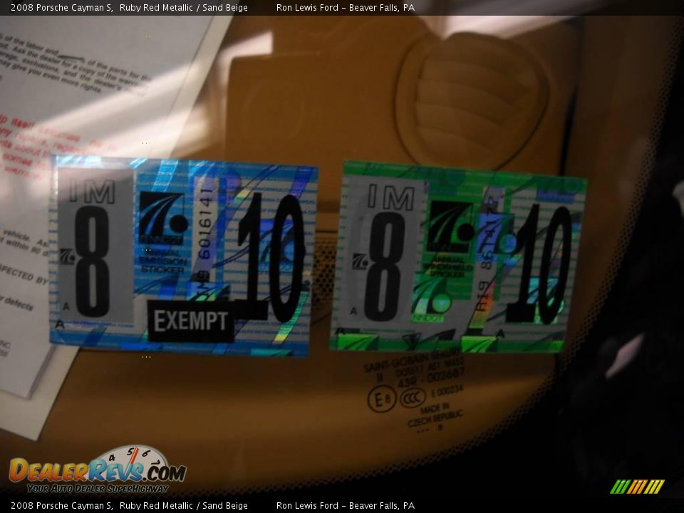 2008 Porsche Cayman S Ruby Red Metallic / Sand Beige Photo #11