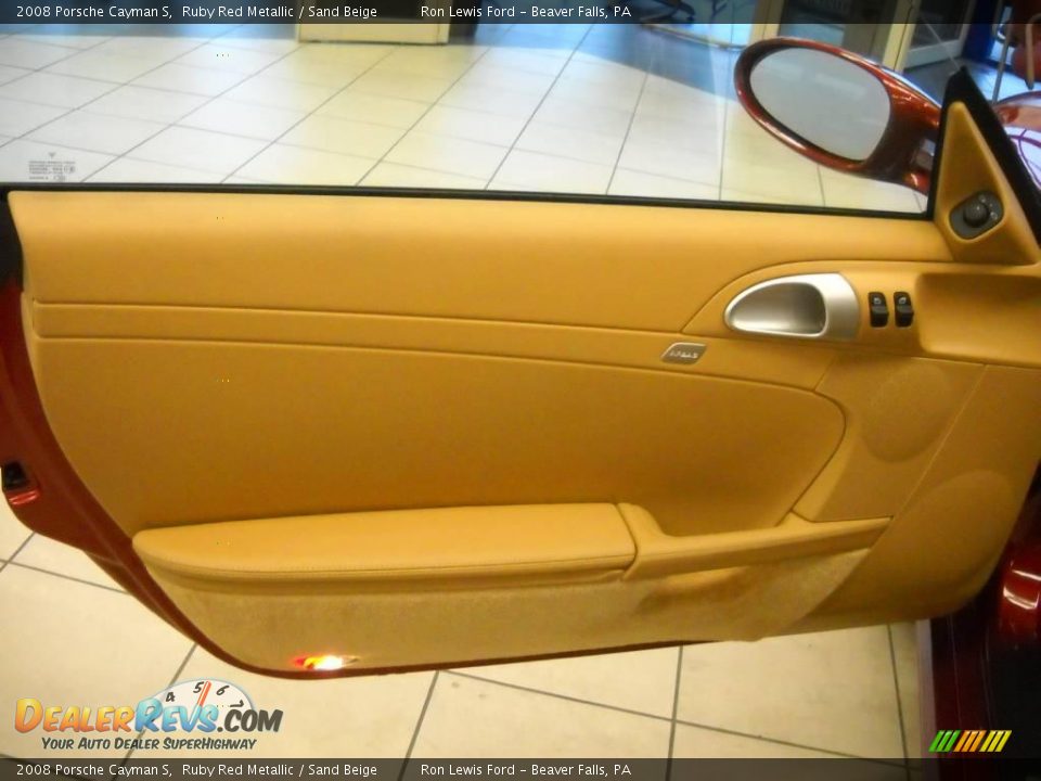 2008 Porsche Cayman S Ruby Red Metallic / Sand Beige Photo #12