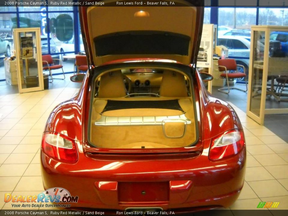 2008 Porsche Cayman S Ruby Red Metallic / Sand Beige Photo #17