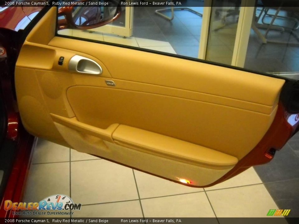 2008 Porsche Cayman S Ruby Red Metallic / Sand Beige Photo #19