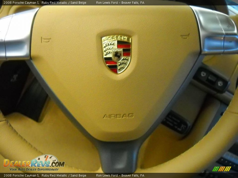 2008 Porsche Cayman S Ruby Red Metallic / Sand Beige Photo #24