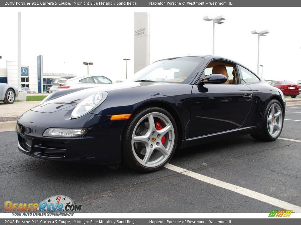 2008 Porsche 911 Carrera S Coupe Midnight Blue Metallic / Sand Beige Photo #1