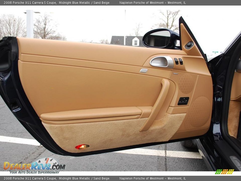 2008 Porsche 911 Carrera S Coupe Midnight Blue Metallic / Sand Beige Photo #14