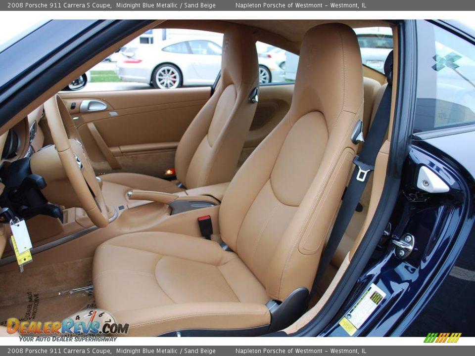 2008 Porsche 911 Carrera S Coupe Midnight Blue Metallic / Sand Beige Photo #15
