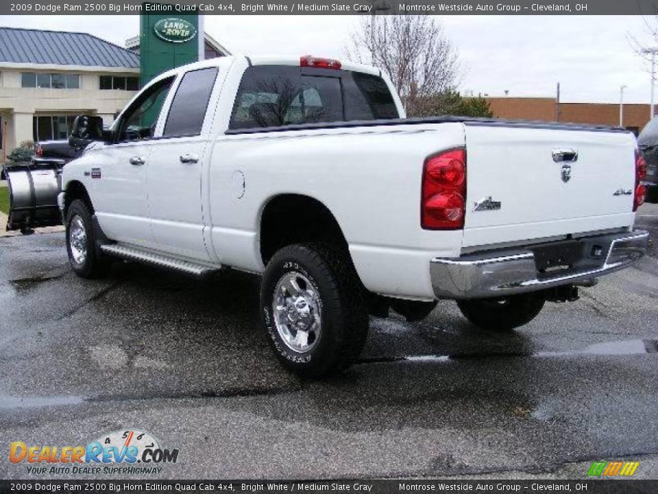 2009 Dodge Ram 2500 Big Horn Edition Quad Cab 4x4 Bright White / Medium Slate Gray Photo #5
