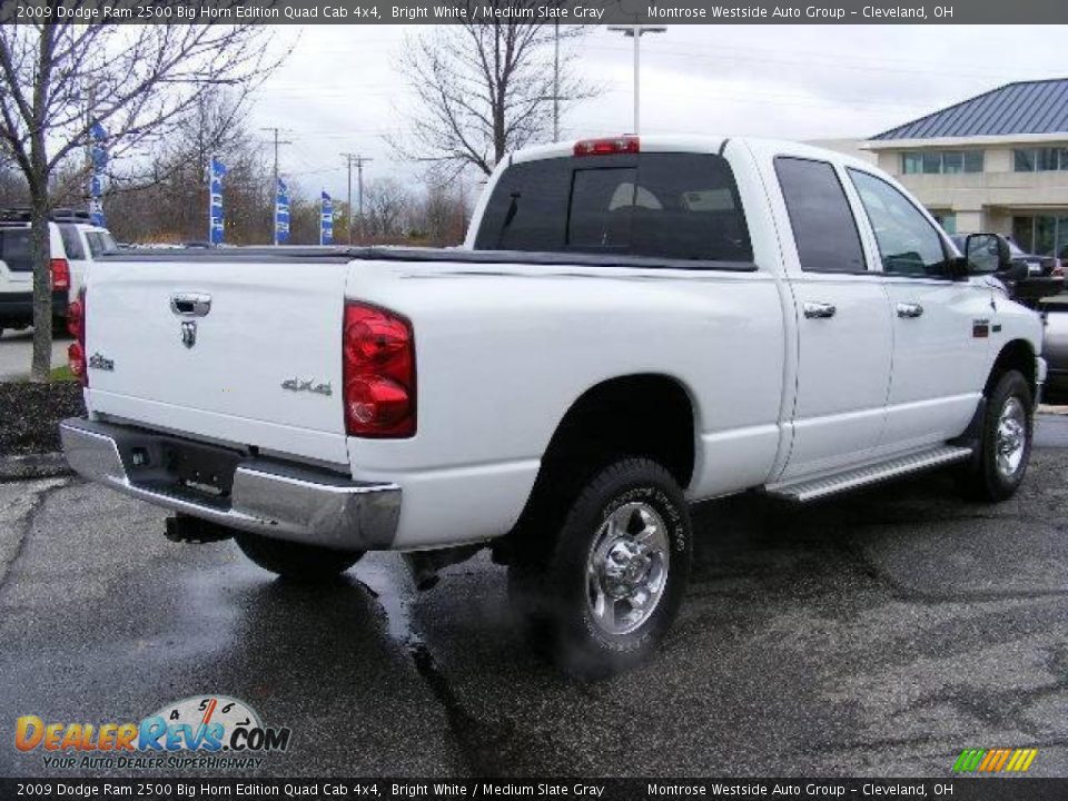 2009 Dodge Ram 2500 Big Horn Edition Quad Cab 4x4 Bright White / Medium Slate Gray Photo #8