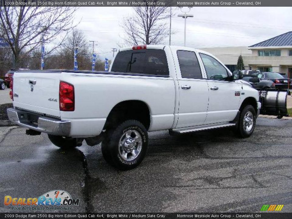 2009 Dodge Ram 2500 Big Horn Edition Quad Cab 4x4 Bright White / Medium Slate Gray Photo #9
