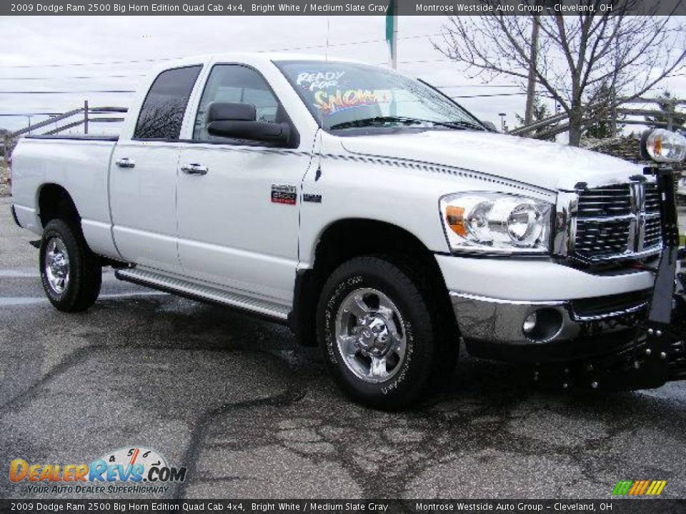 2009 Dodge Ram 2500 Big Horn Edition Quad Cab 4x4 Bright White / Medium Slate Gray Photo #12