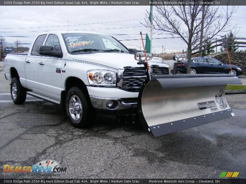 2009 Dodge Ram 2500 Big Horn Edition Quad Cab 4x4 Bright White / Medium Slate Gray Photo #13