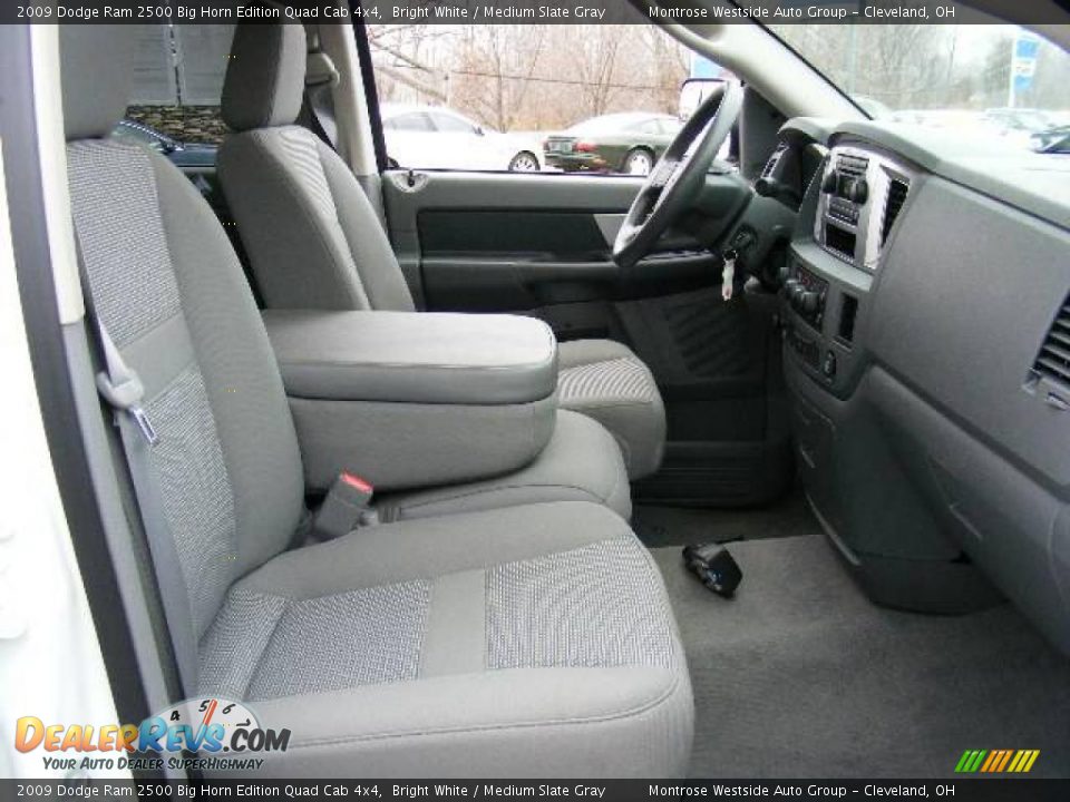 2009 Dodge Ram 2500 Big Horn Edition Quad Cab 4x4 Bright White / Medium Slate Gray Photo #20