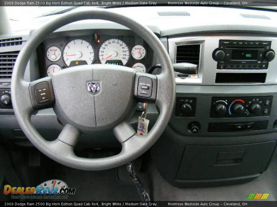 2009 Dodge Ram 2500 Big Horn Edition Quad Cab 4x4 Bright White / Medium Slate Gray Photo #23