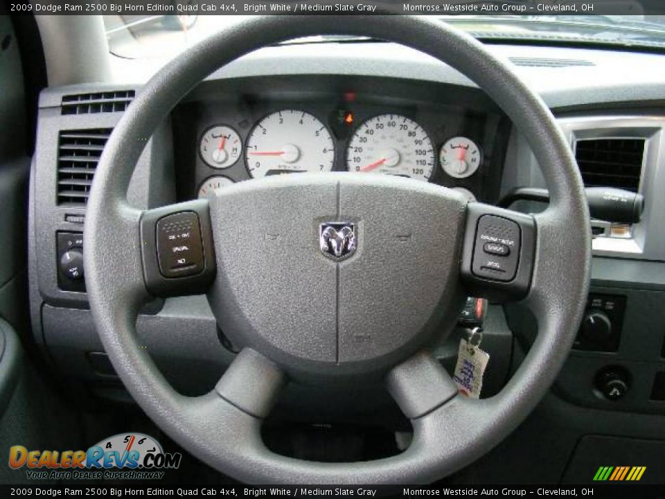 2009 Dodge Ram 2500 Big Horn Edition Quad Cab 4x4 Bright White / Medium Slate Gray Photo #24