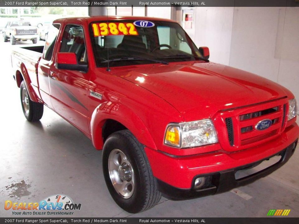 2007 Ford Ranger Sport SuperCab Torch Red / Medium Dark Flint Photo #2