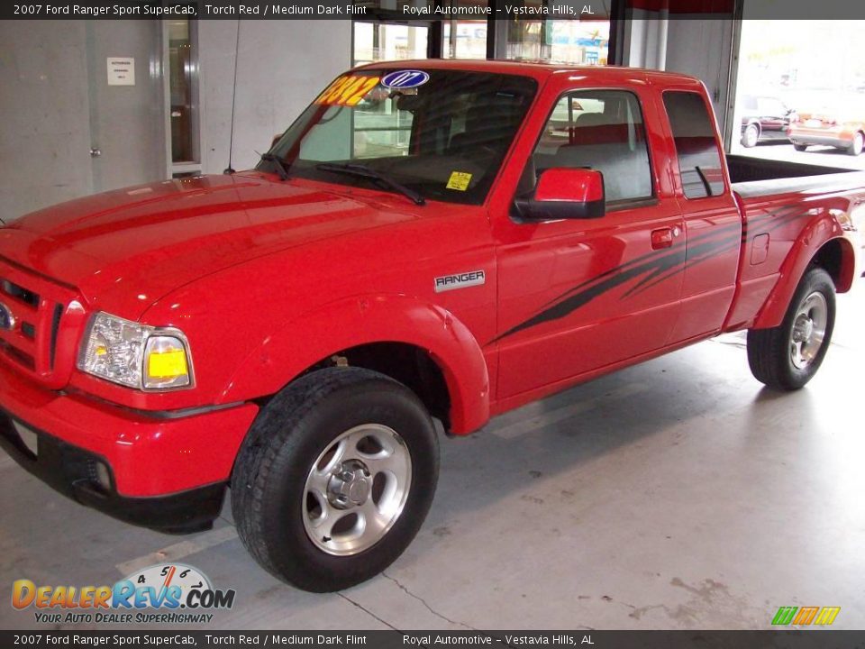 2007 Ford Ranger Sport SuperCab Torch Red / Medium Dark Flint Photo #4