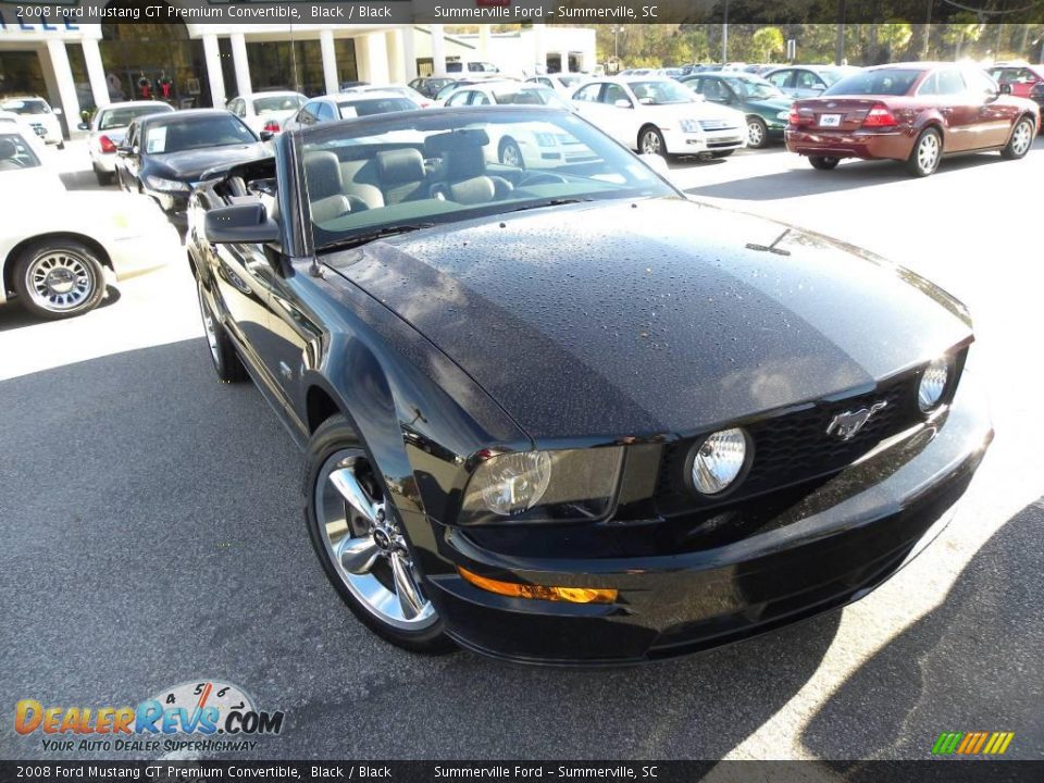 2008 Ford Mustang GT Premium Convertible Black / Black Photo #1