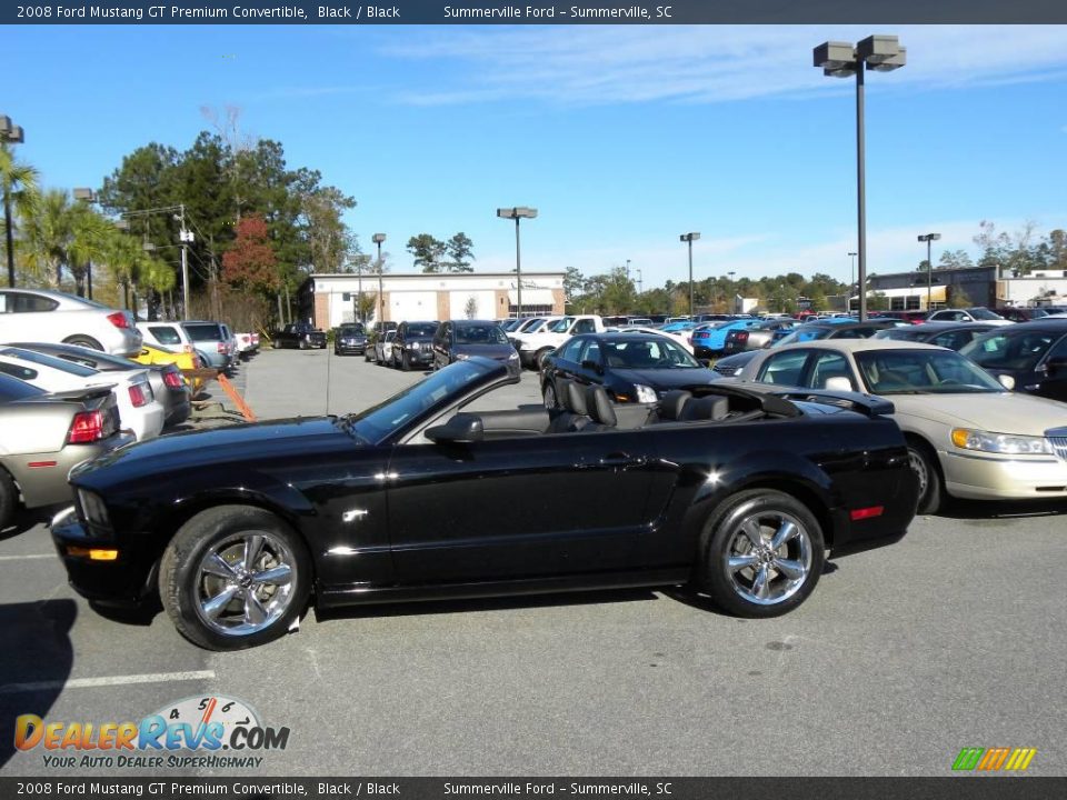 2008 Ford Mustang GT Premium Convertible Black / Black Photo #2