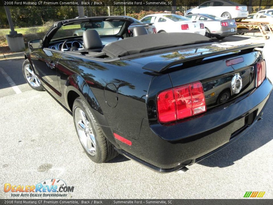 2008 Ford Mustang GT Premium Convertible Black / Black Photo #12