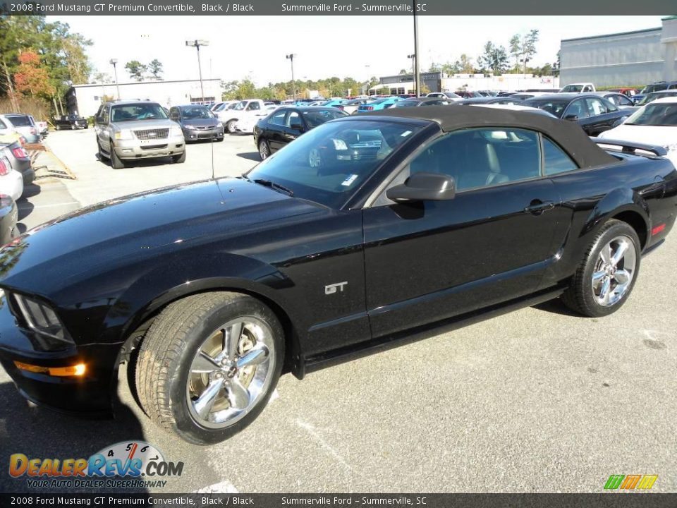 2008 Ford Mustang GT Premium Convertible Black / Black Photo #14