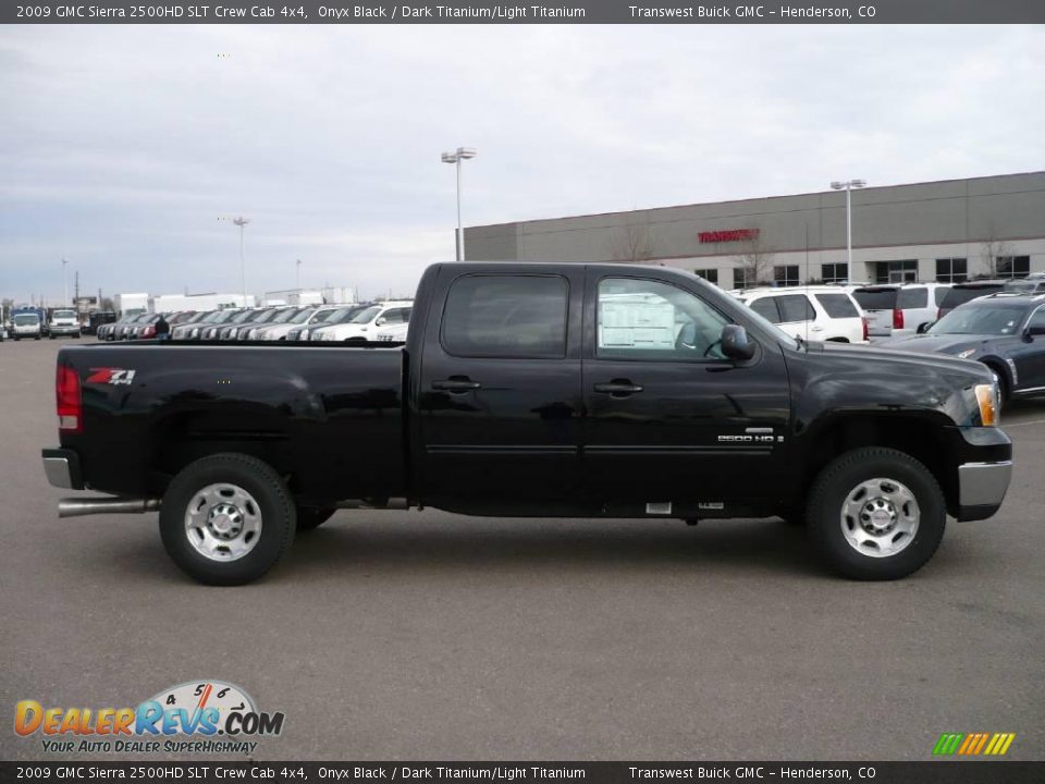 2009 GMC Sierra 2500HD SLT Crew Cab 4x4 Onyx Black / Dark Titanium/Light Titanium Photo #3