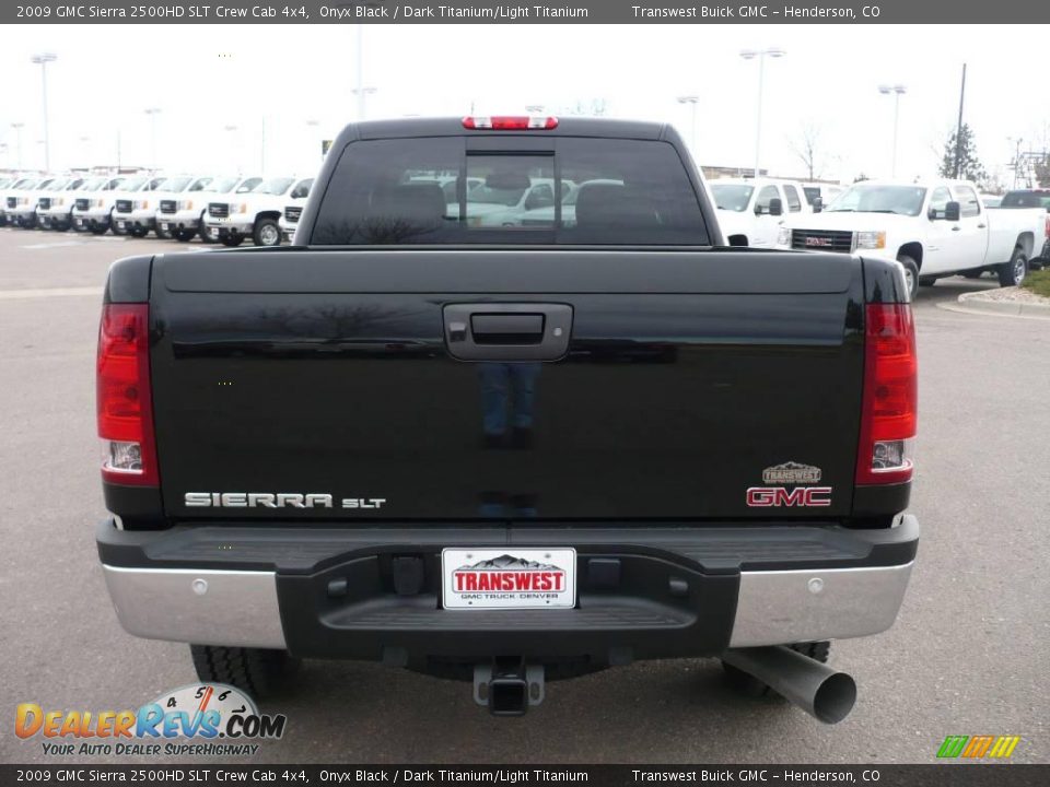 2009 GMC Sierra 2500HD SLT Crew Cab 4x4 Onyx Black / Dark Titanium/Light Titanium Photo #4
