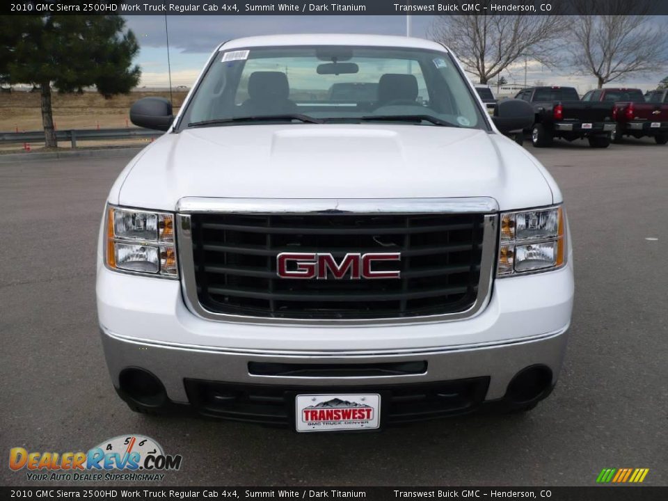 2010 GMC Sierra 2500HD Work Truck Regular Cab 4x4 Summit White / Dark Titanium Photo #2