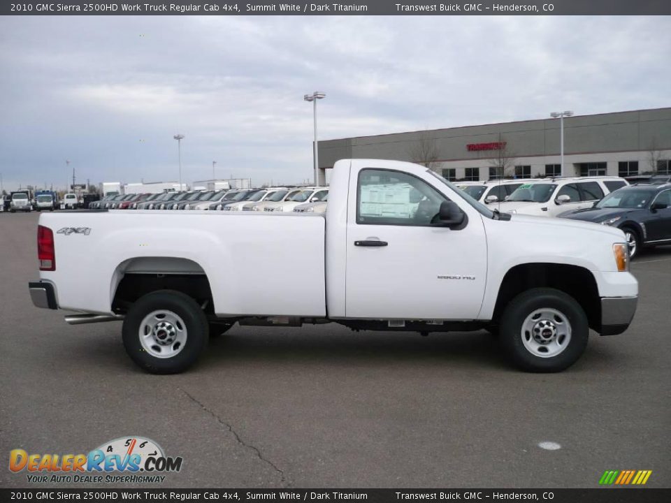 2010 GMC Sierra 2500HD Work Truck Regular Cab 4x4 Summit White / Dark Titanium Photo #3