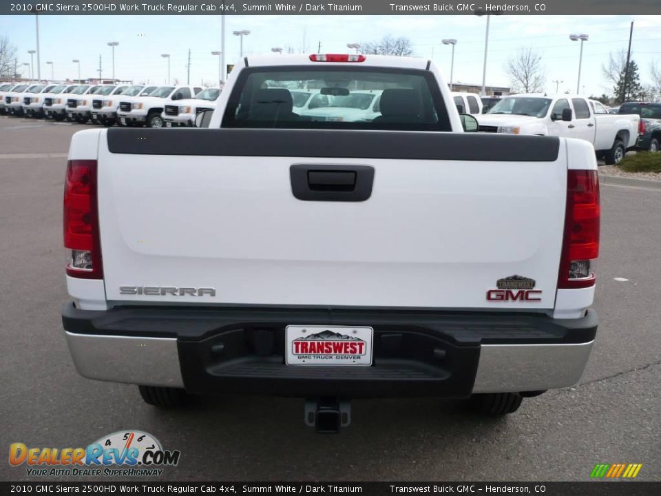 2010 GMC Sierra 2500HD Work Truck Regular Cab 4x4 Summit White / Dark Titanium Photo #4