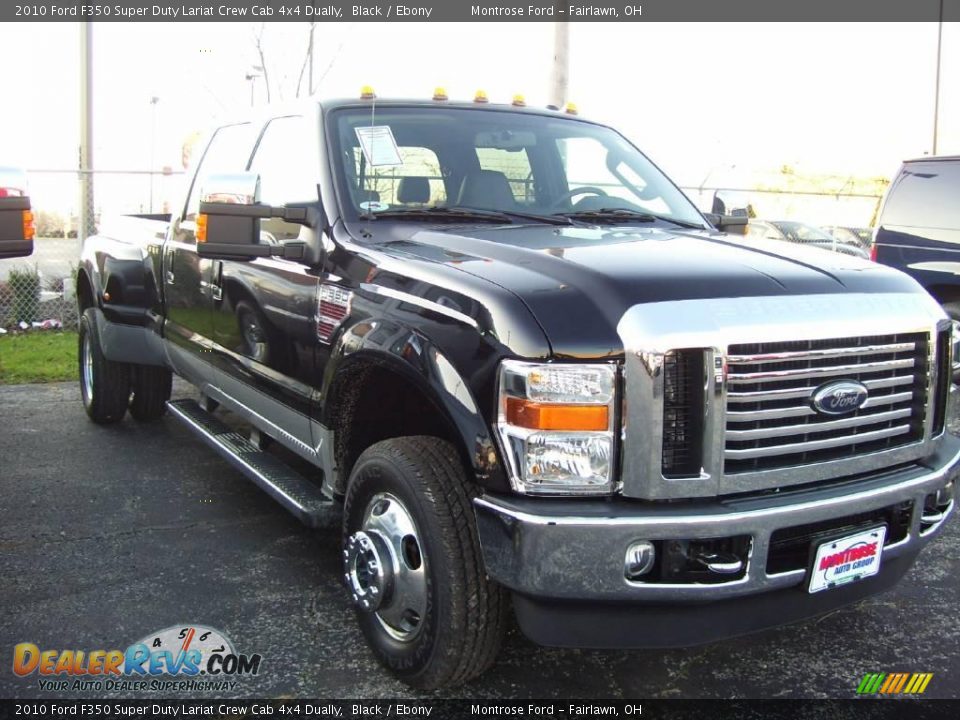 2010 Ford F350 Super Duty Lariat Crew Cab 4x4 Dually Black / Ebony Photo #1