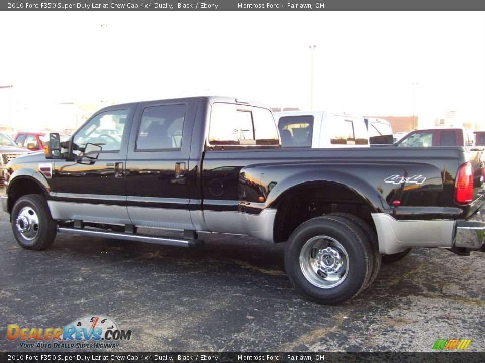 2010 Ford F350 Super Duty Lariat Crew Cab 4x4 Dually Black / Ebony Photo #3