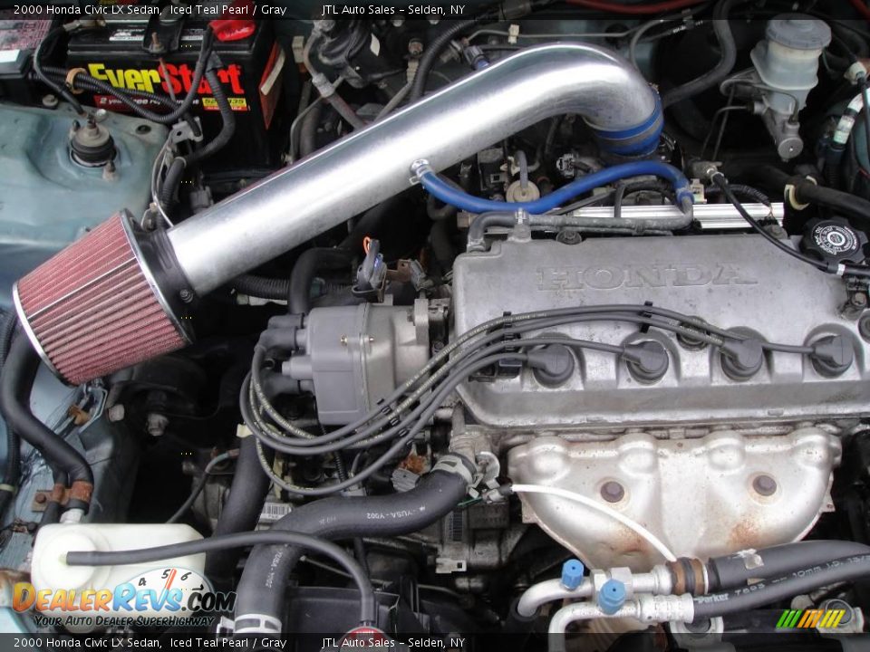 2000 Honda Civic LX Sedan Iced Teal Pearl / Gray Photo #9