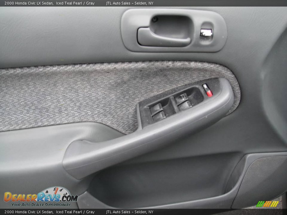 2000 Honda Civic LX Sedan Iced Teal Pearl / Gray Photo #10
