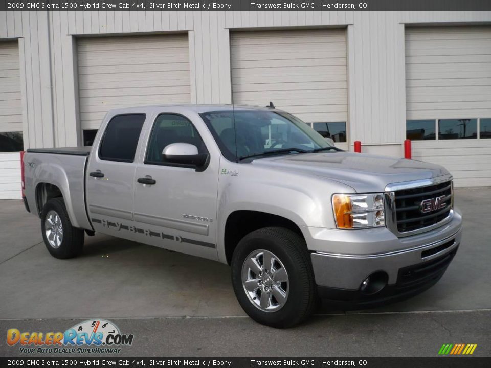 2009 GMC Sierra 1500 Hybrid Crew Cab 4x4 Silver Birch Metallic / Ebony Photo #1