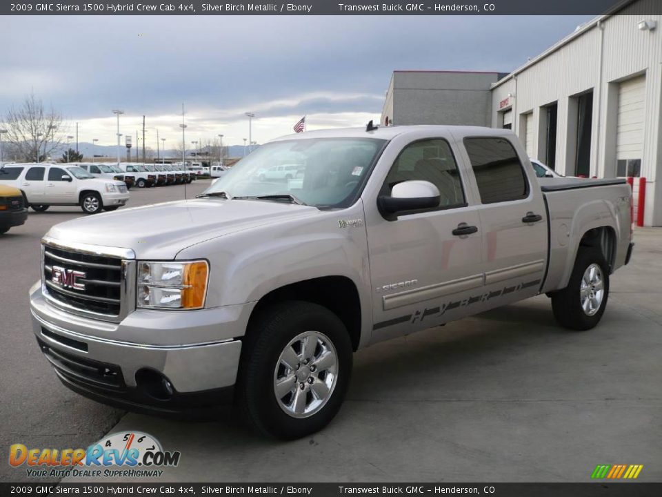 2009 GMC Sierra 1500 Hybrid Crew Cab 4x4 Silver Birch Metallic / Ebony Photo #3