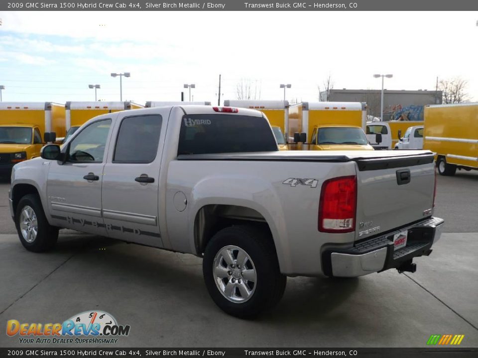 2009 GMC Sierra 1500 Hybrid Crew Cab 4x4 Silver Birch Metallic / Ebony Photo #4