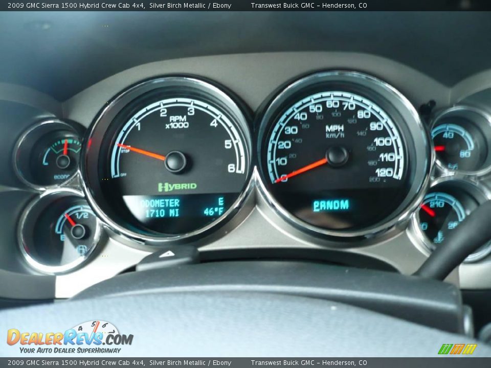 2009 GMC Sierra 1500 Hybrid Crew Cab 4x4 Silver Birch Metallic / Ebony Photo #18