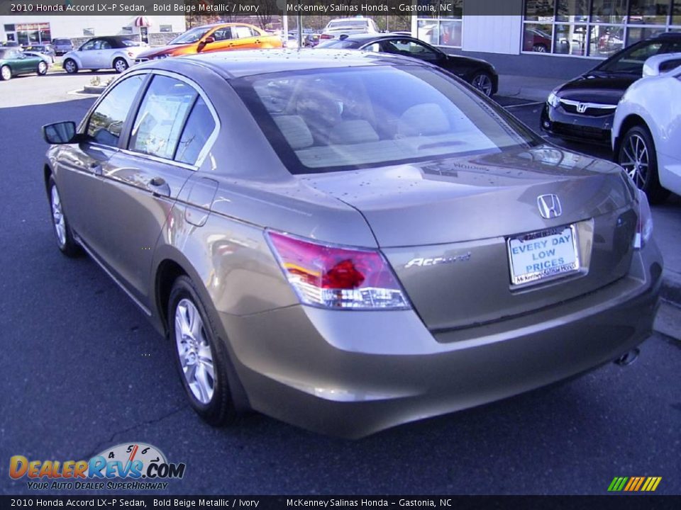 2010 Honda Accord LX-P Sedan Bold Beige Metallic / Ivory Photo #2