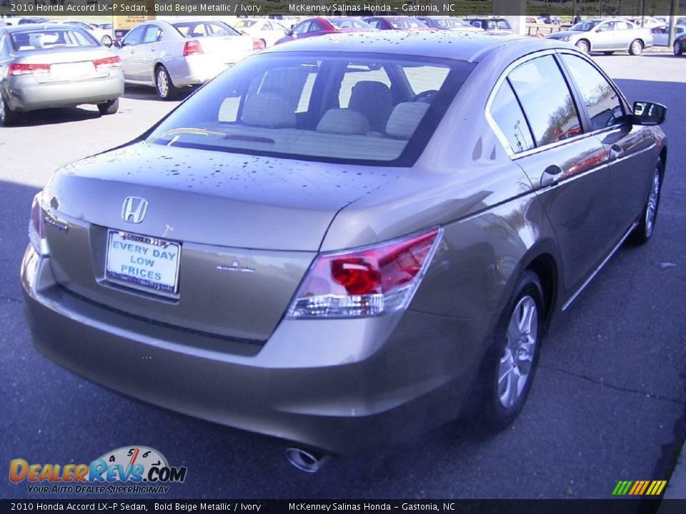 2010 Honda Accord LX-P Sedan Bold Beige Metallic / Ivory Photo #4