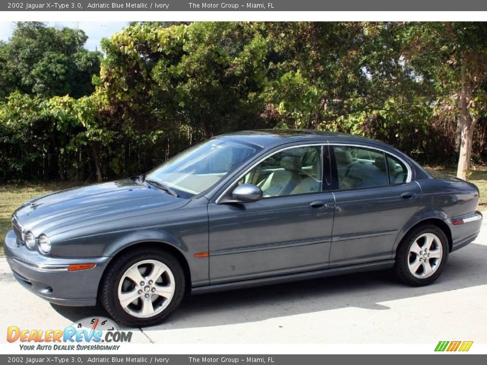 2002 Jaguar X-Type 3.0 Adriatic Blue Metallic / Ivory Photo #2