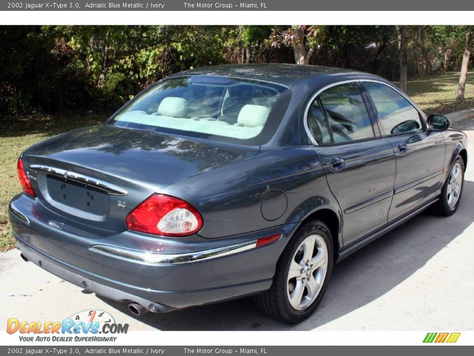 2002 Jaguar X-Type 3.0 Adriatic Blue Metallic / Ivory Photo #6