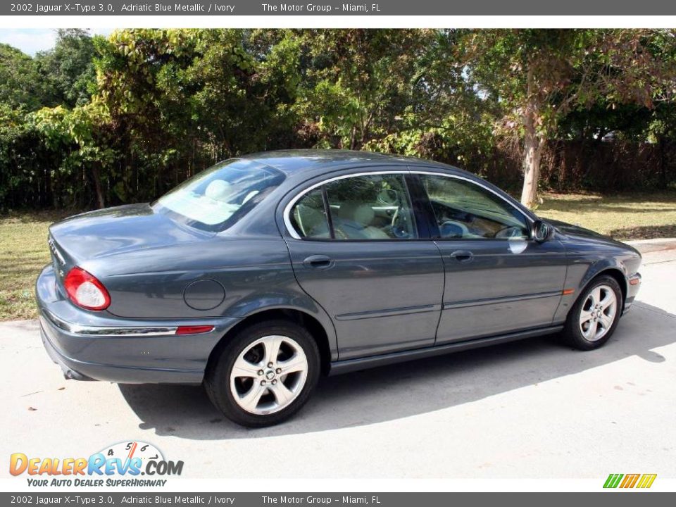 2002 Jaguar X-Type 3.0 Adriatic Blue Metallic / Ivory Photo #7