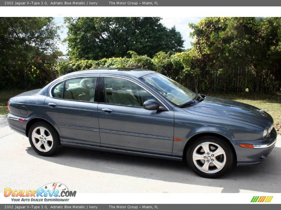 2002 Jaguar X-Type 3.0 Adriatic Blue Metallic / Ivory Photo #8