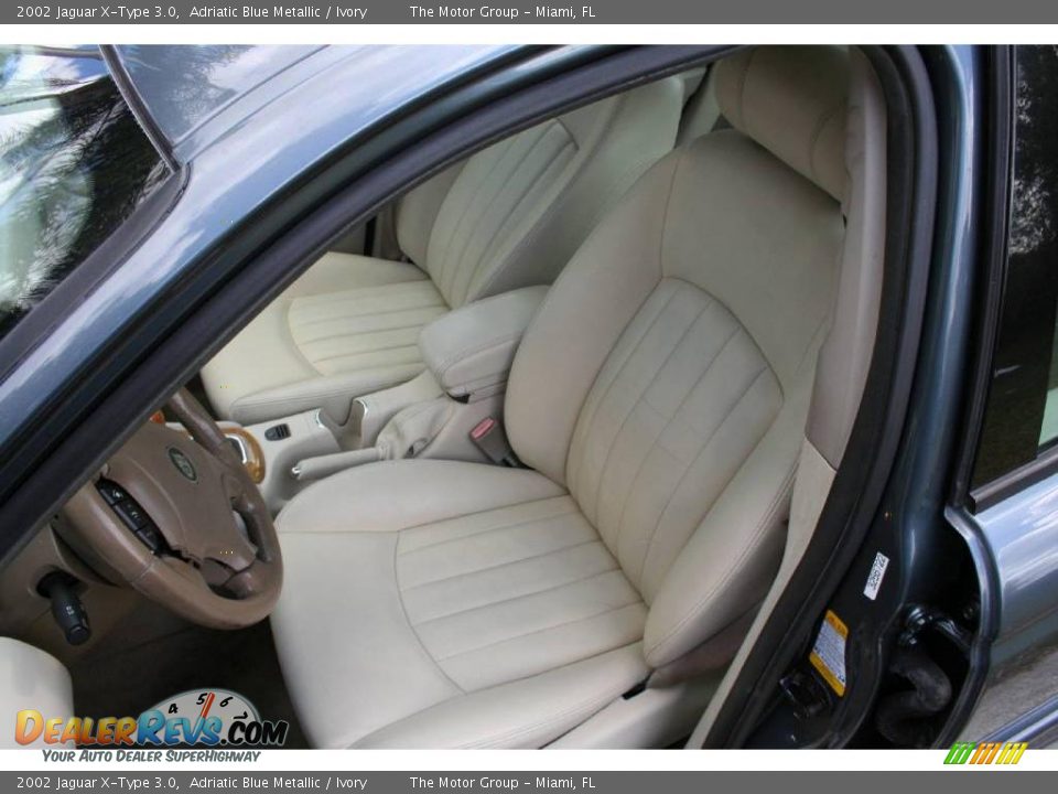 2002 Jaguar X-Type 3.0 Adriatic Blue Metallic / Ivory Photo #27