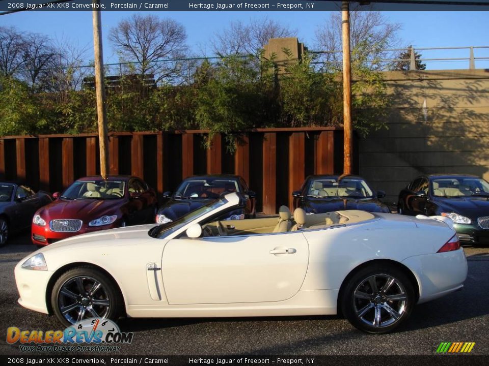 2008 Jaguar XK XK8 Convertible Porcelain / Caramel Photo #3