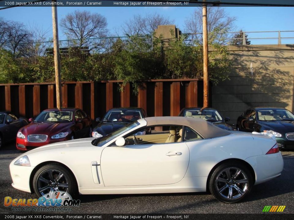 2008 Jaguar XK XK8 Convertible Porcelain / Caramel Photo #4