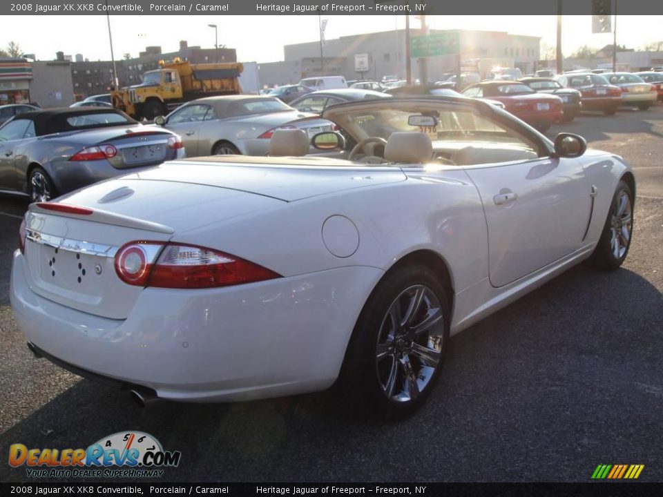 2008 Jaguar XK XK8 Convertible Porcelain / Caramel Photo #8